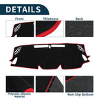 Dashboard Cover Mat for Subaru Levorg (2014–2020) Black Red Sun Protector