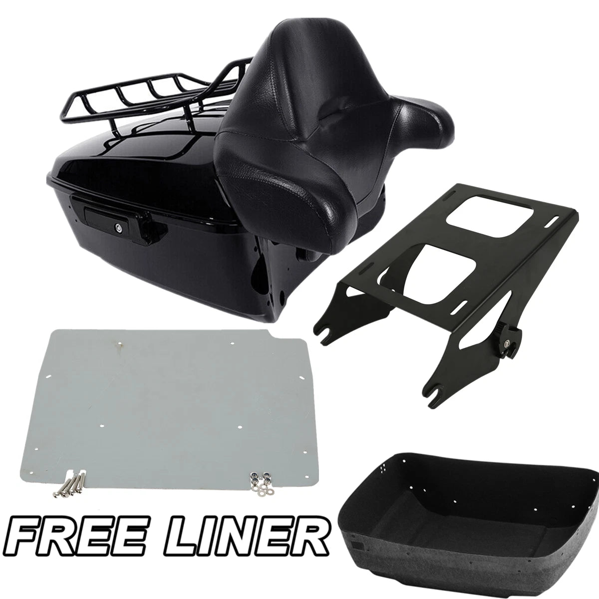 Trunk Pad Mount Top Rack Plate for Harley Touring Glide (2014–2023)