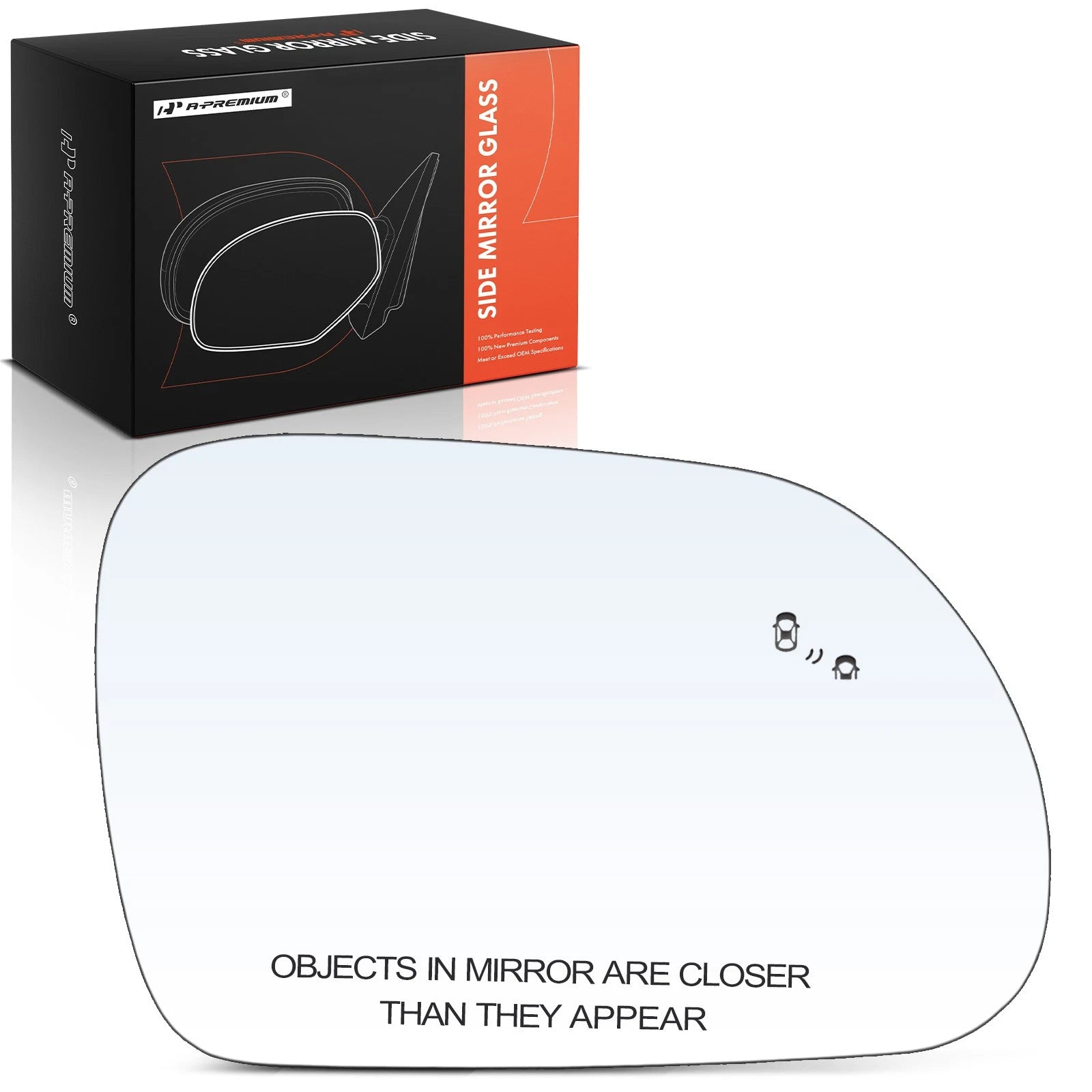 Passenger Power Mirror Glass with Blind Spot for Kia Soul (2020–2024)