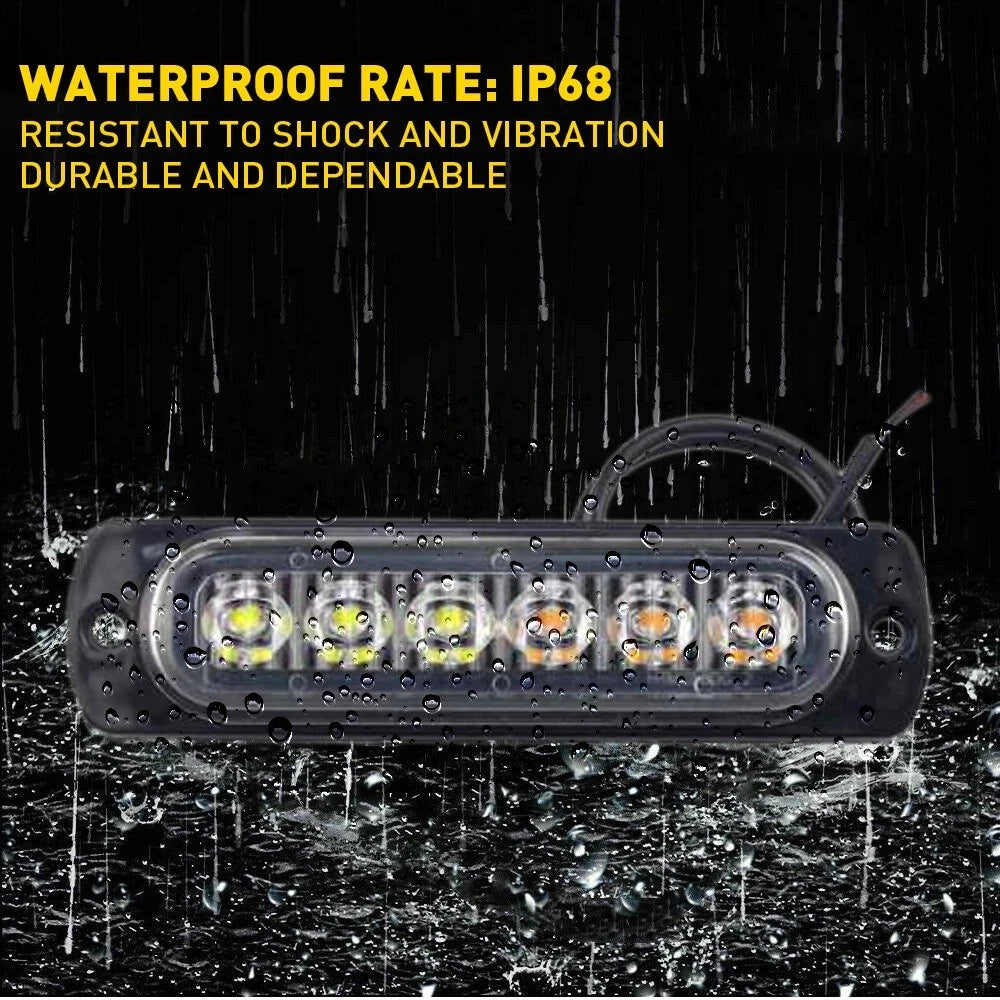 16X LED Strobe Light Bar for Car Truck Flashing Warning Beacon