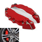 2X Metal Style Disc Brake Caliper Covers for Universal Fit (Red)