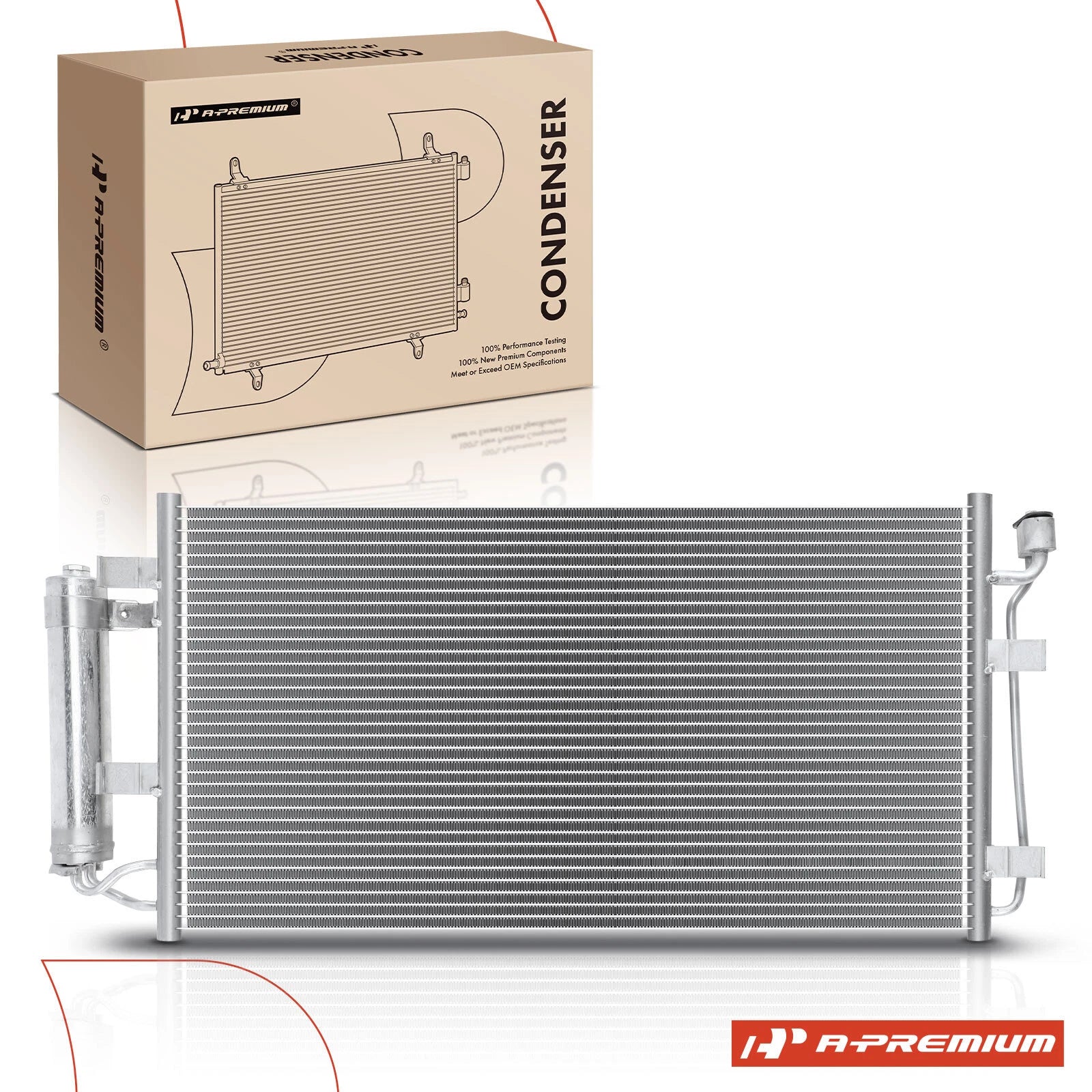A/C Condenser with Receiver Drier & Bracket for Nissan Leaf (2011–2012)