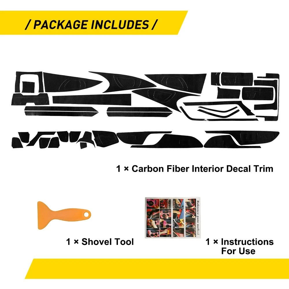Carbon Fiber Interior Decoration Decal Trim for Honda Civic (2016–2020)