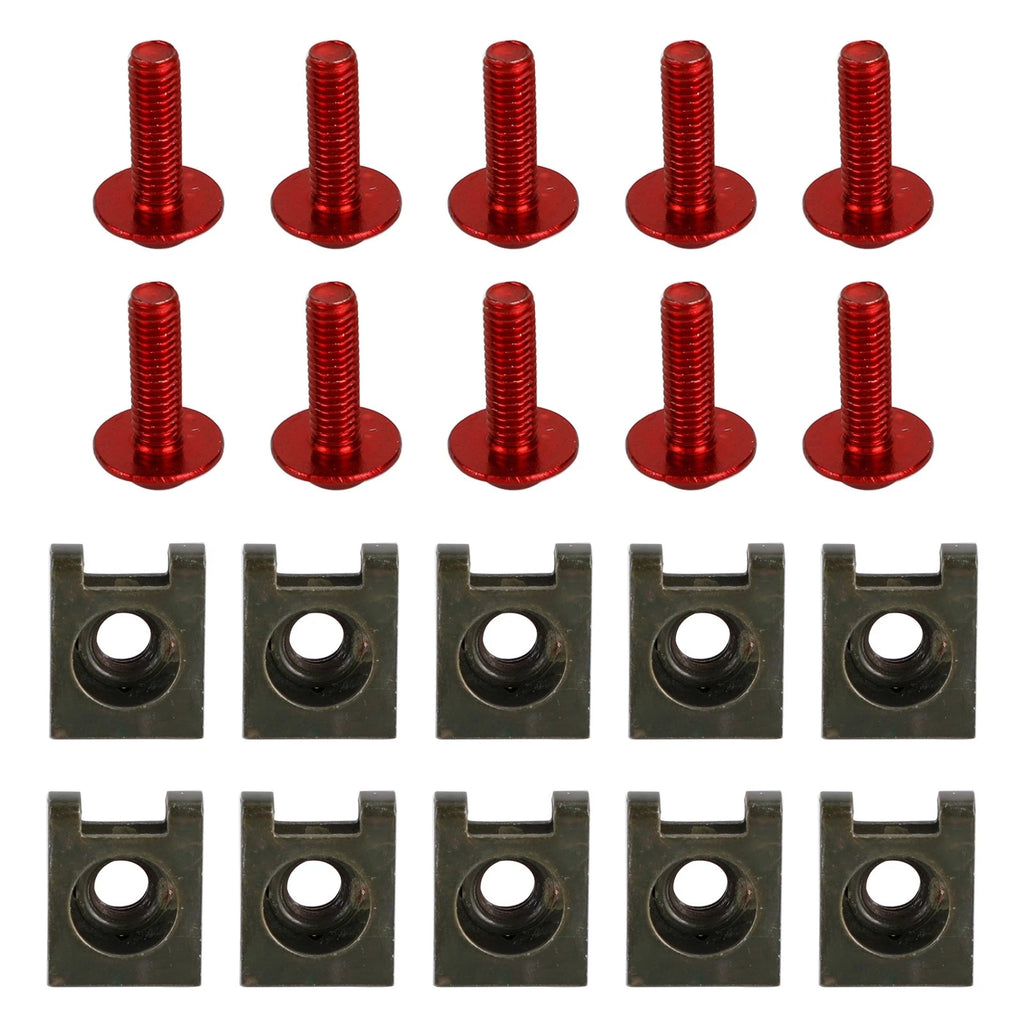 10 Pack M6x20 Motorcycle Fairing Screen Screw Bolt Fastener Clip
