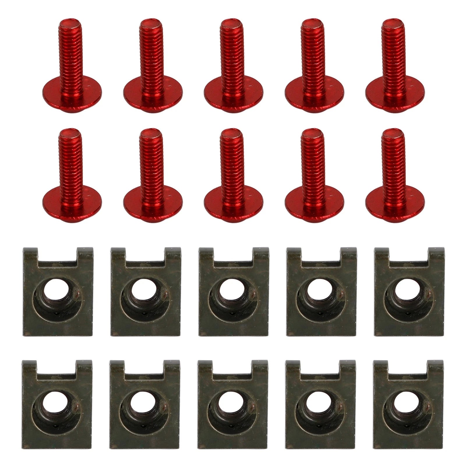 10 Pack M6x20 Motorcycle Fairing Screen Screw Bolt Fastener Clip