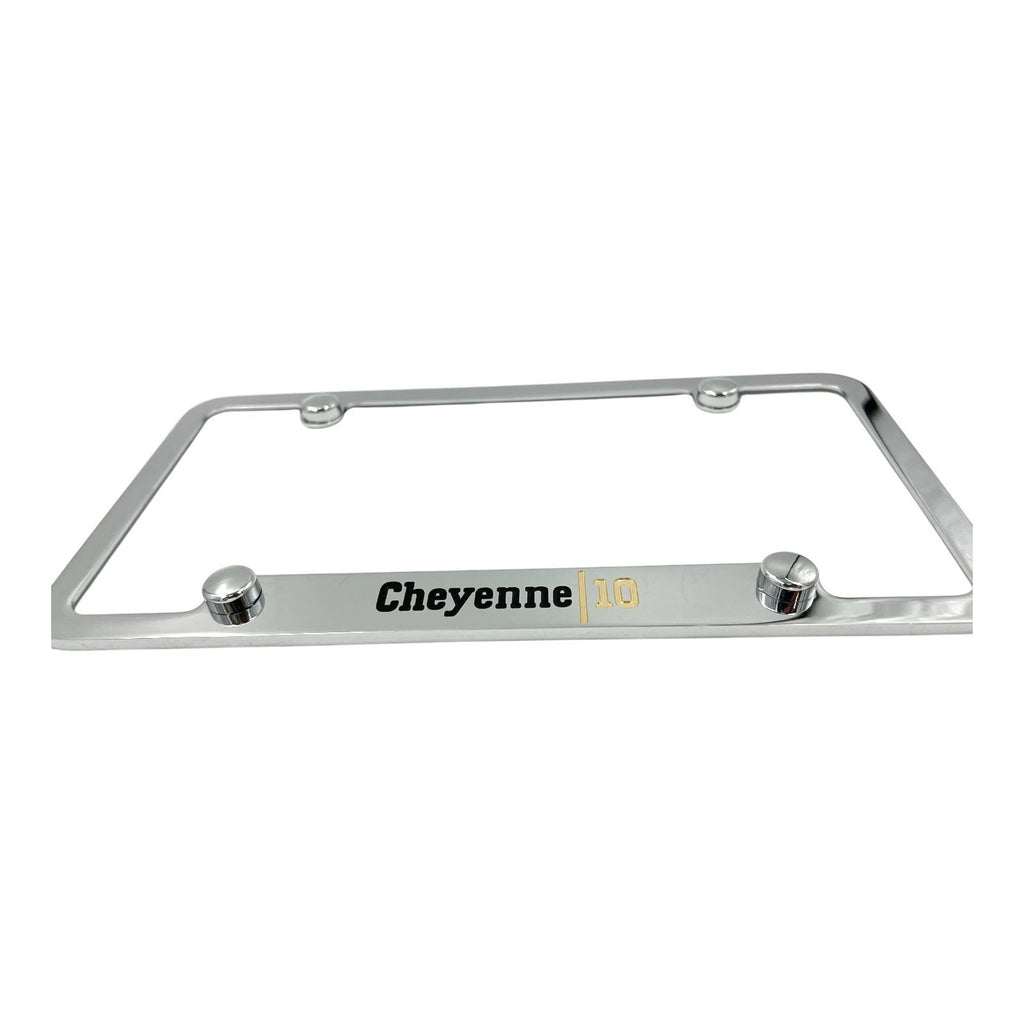 License Plate Frame Replacement Chrome Engraved for Chevrolet Cheyenne (2010–2015)