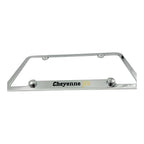 License Plate Frame Replacement Chrome Engraved for Chevrolet Cheyenne (2010–2015)