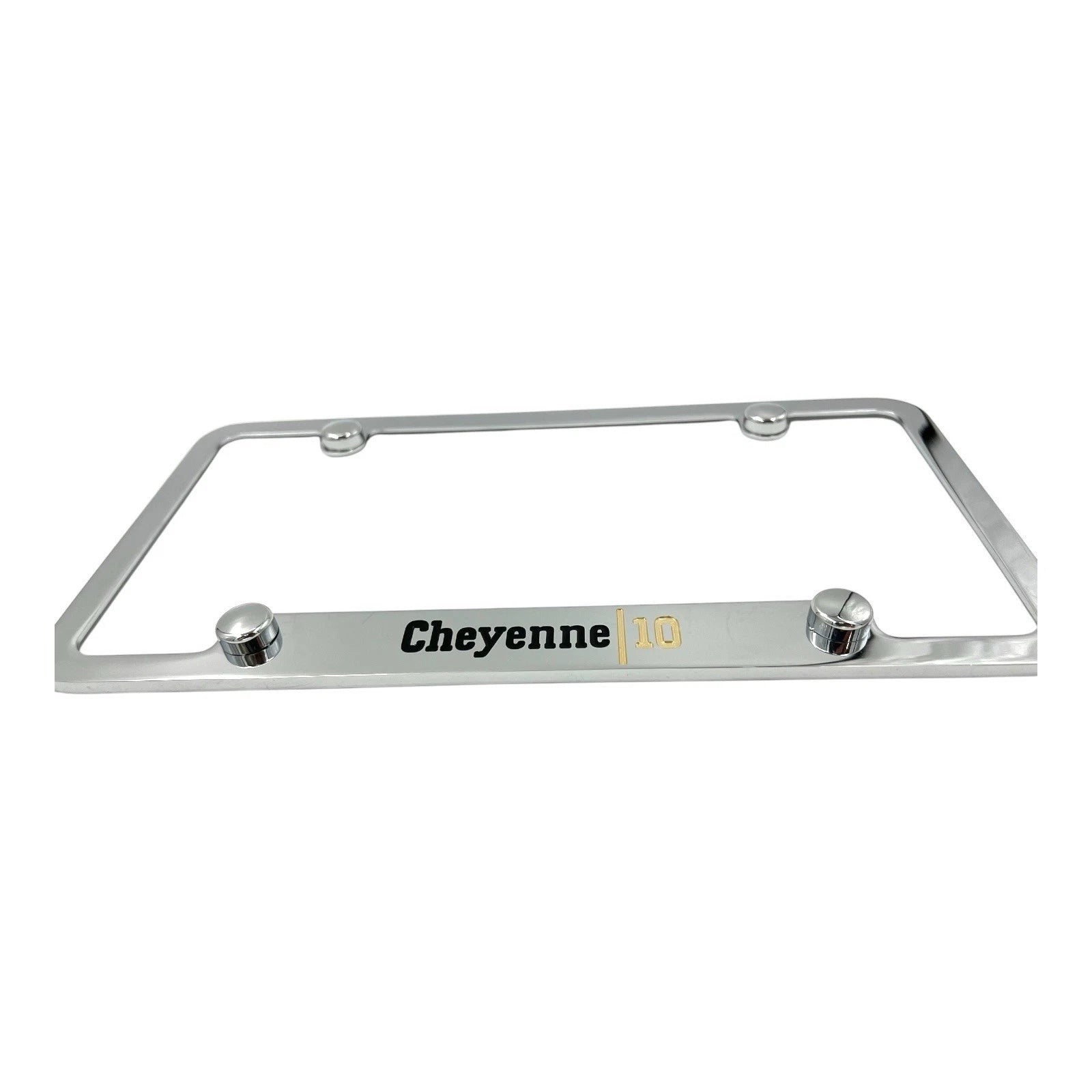 License Plate Frame Replacement Chrome Engraved for Chevrolet Cheyenne (2010–2015)