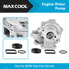 Water Pump w/ Seal for BMW E46 E90 E91 E83 E88 318i 316i 320i 118i 120i (1998–2013)