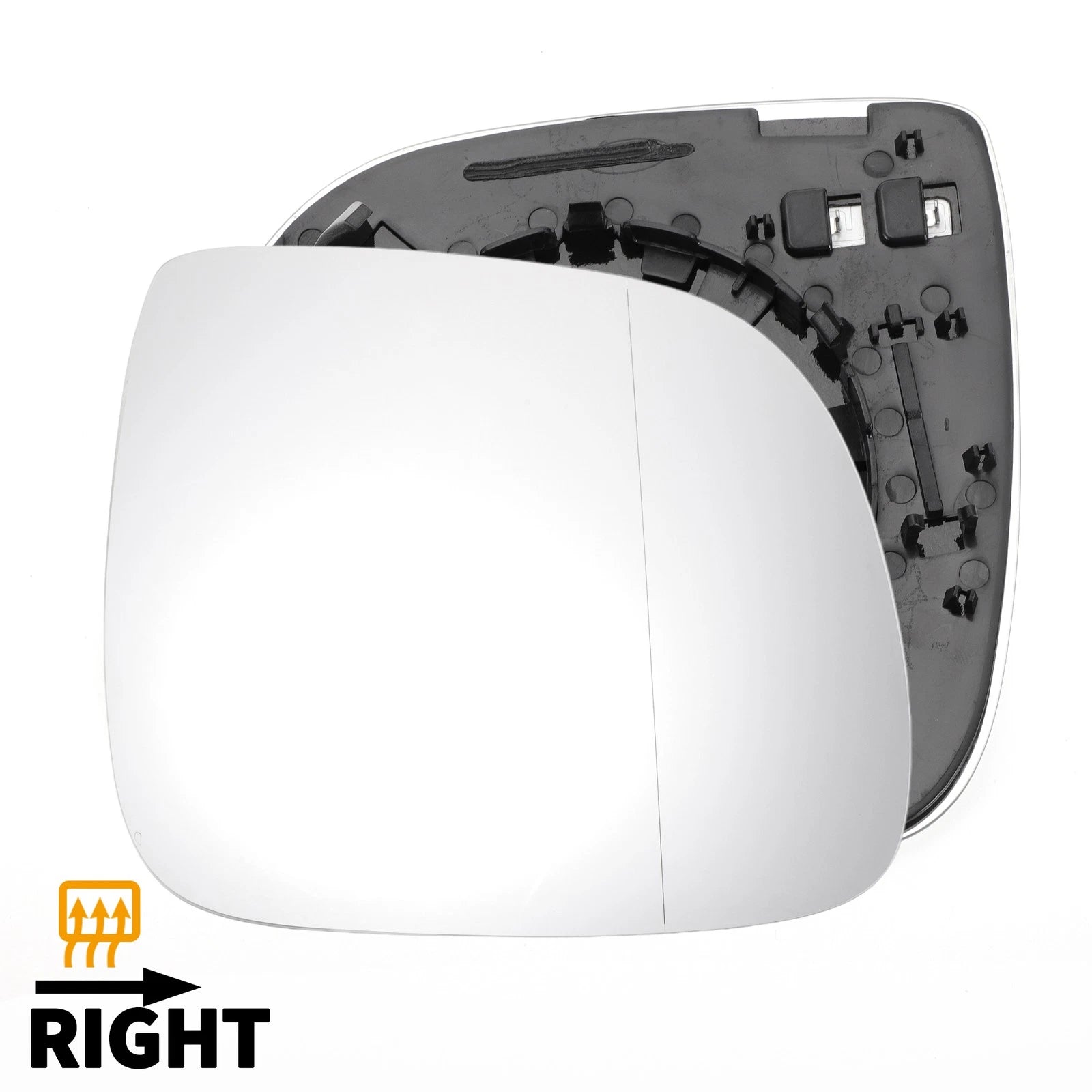 Right Side Heated White Mirror Glass for Volkswagen Touareg (2007–2010)