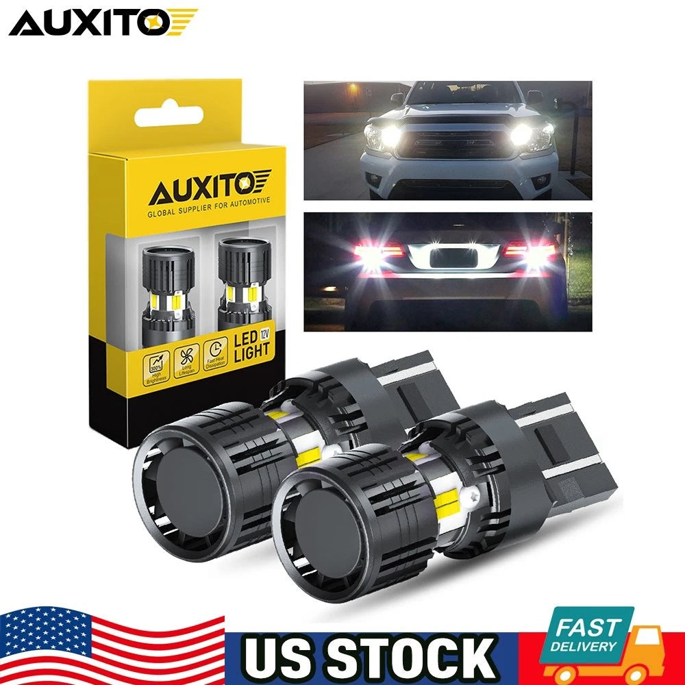 2X 7443 7440 T20 LED Reverse Backup Brake Tail Lights for Universal