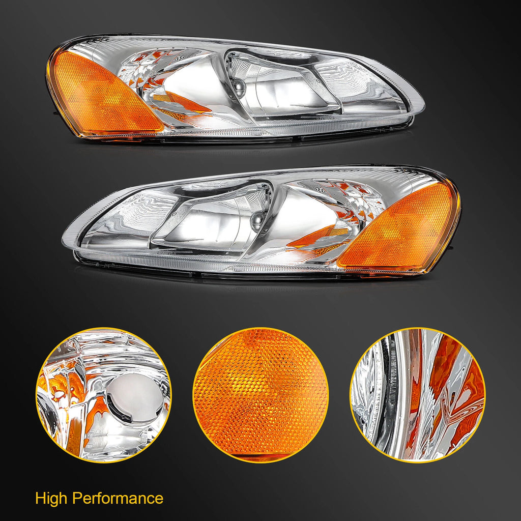 Headlight Assembly Pair for Dodge Stratus, Chrysler Sebring (2001–2006)