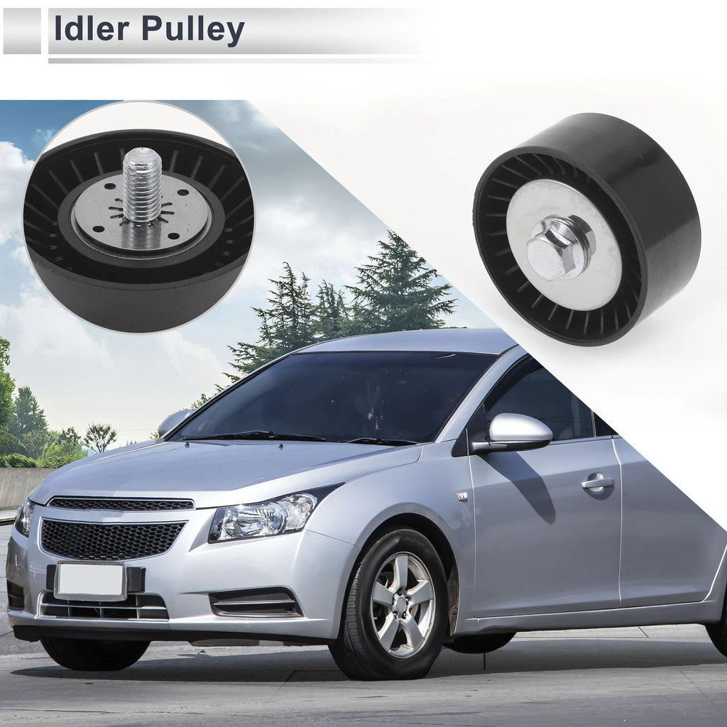Drive Belt Idler Pulley for Chevrolet Cruze (2007–2017) No. 96868478 Black