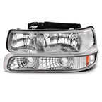 Headlight Assembly Pair for Chevy Silverado 1999-2002, Suburban, Tahoe 2000-2006