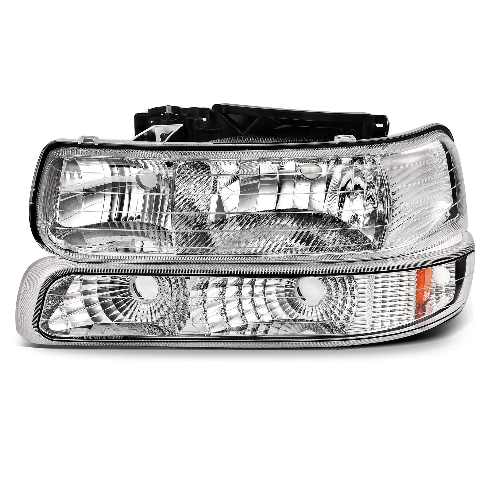 Headlight Assembly Pair for Chevy Silverado 1999-2002, Suburban, Tahoe 2000-2006