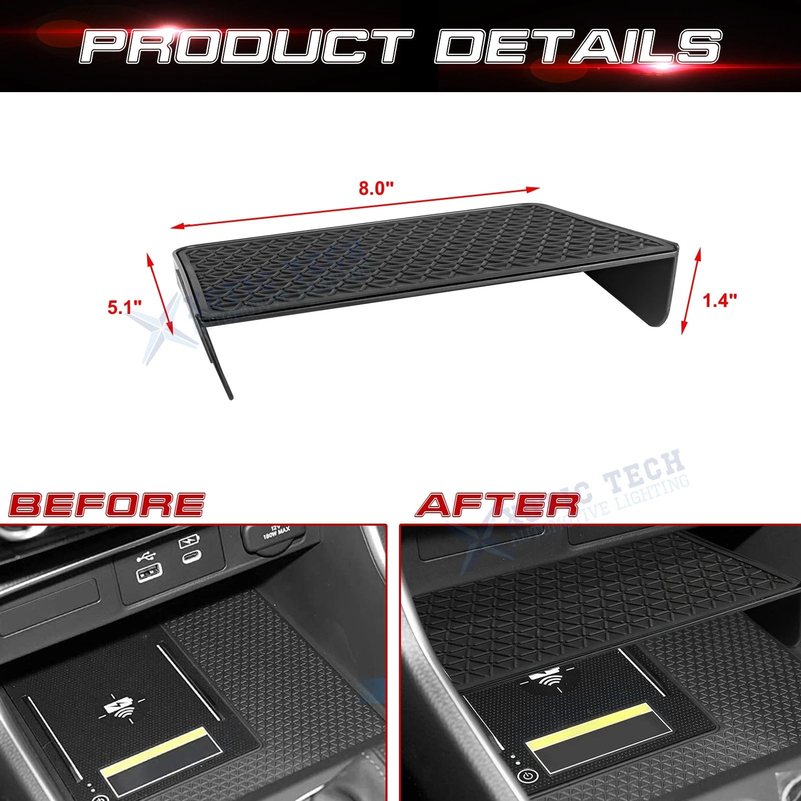 Anti-Slip Center Console Storage Drawer Insert Tray for Honda CR-V (2023-2024)