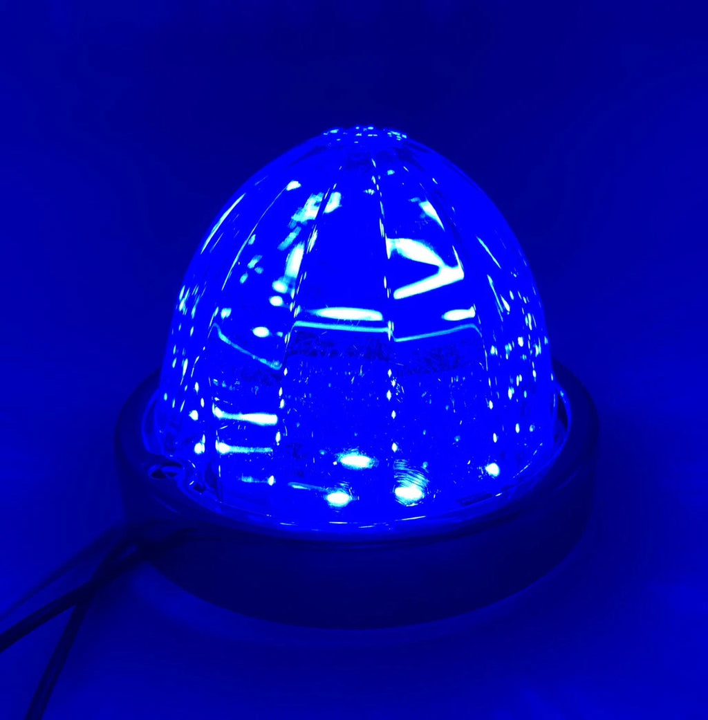 LED Turn Signal Light Flush Mount Kit for Universal Fit Watermelon Blue
