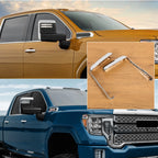 Set of 2 Mirror Cover Caps for Chevy Silverado GMC Sierra 2500 3500 HD (2020–2024)