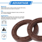 2X Oil Seal Rotary Shaft Seal   35x52x7mm FKM Rubber