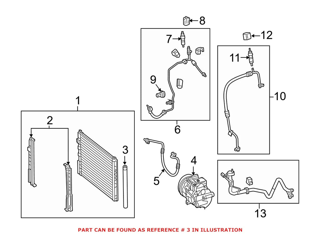 A/C Receiver Drier for Mercedes (0998350000)