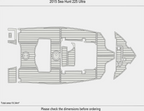 EVA Pad for Sea Hunt 225 Ultra (2015) - Faux Foam Cockpit Flooring Mat