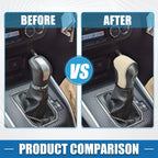 Gear Shifting Knob Cover Trim for Toyota (Carbon Fiber, Black Beige)
