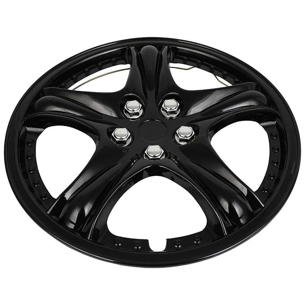 Set of 4 Wheel Covers for R14 Tire & Rim (Black)