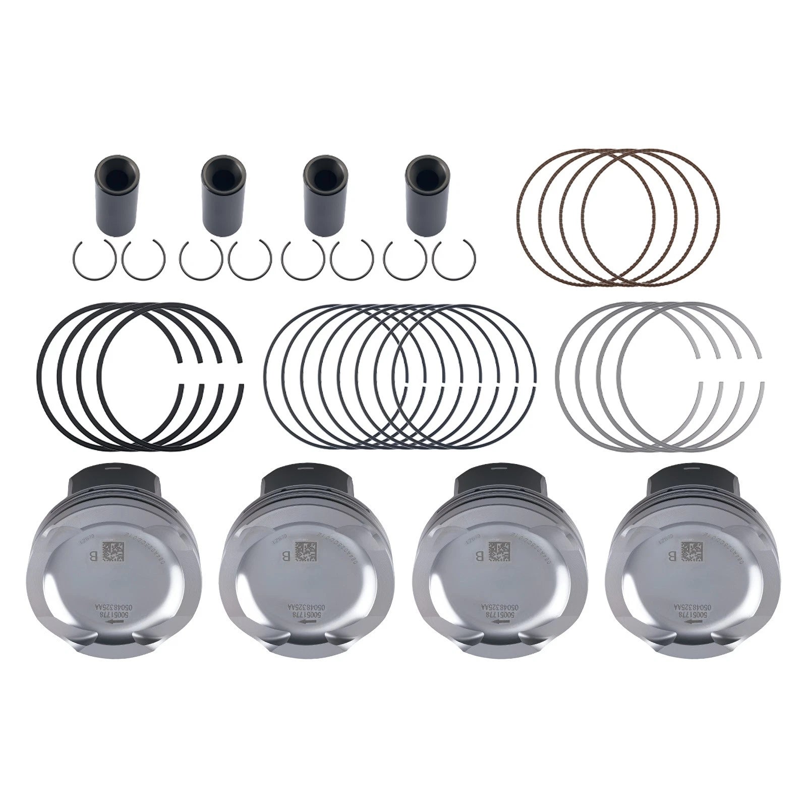 4X Pistons & Rings for Jeep Grand Cherokee 2.0T (2018–2023) 5048324AA 5048325AA