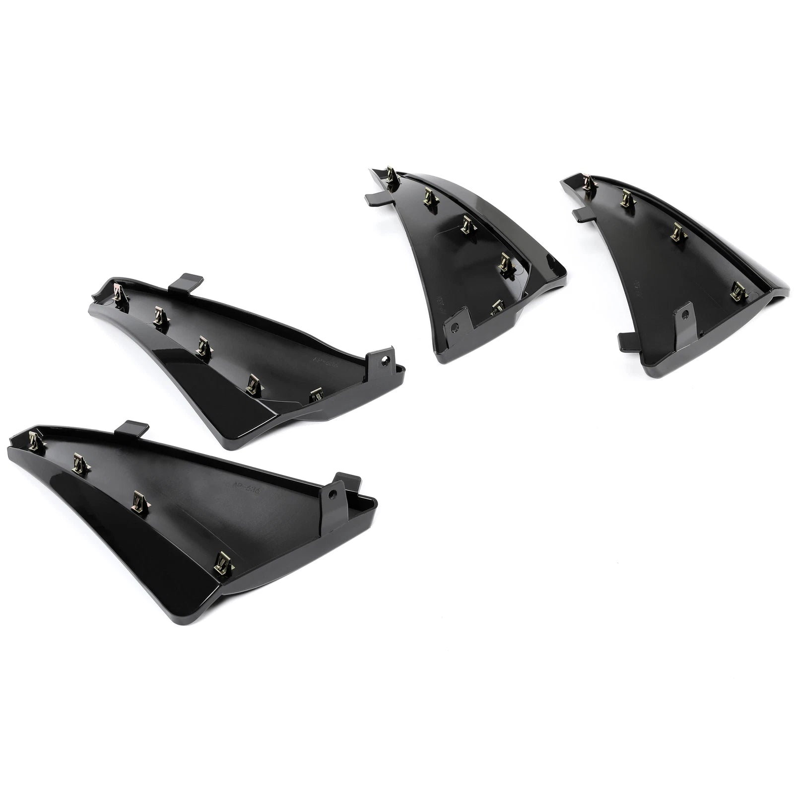 Set of 2 Mud Flaps for Corvette C8 (2020–2025) - XL Extended Black