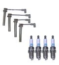 Denso Wire Set & 4 Double Platinum Spark Plugs for 2.0 L4 (0.032)