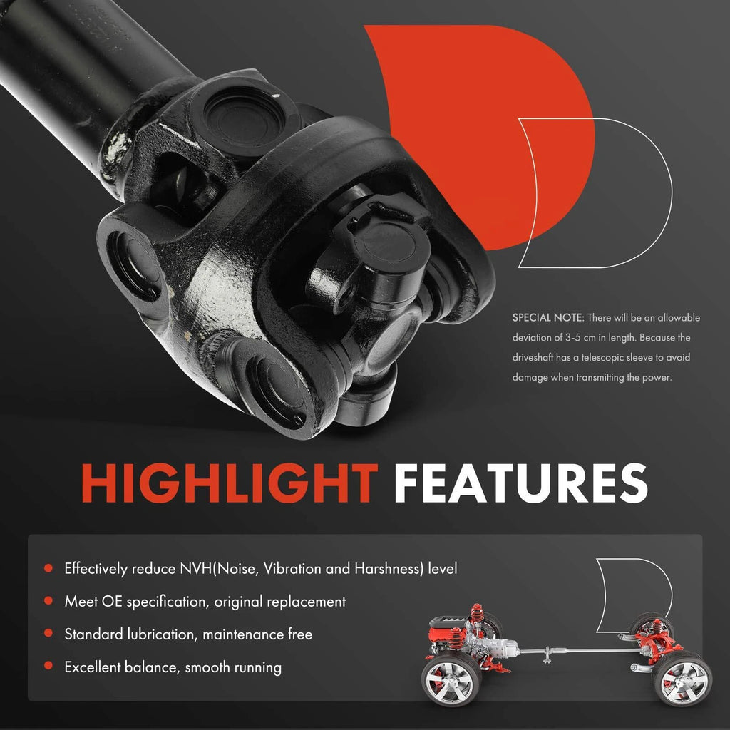 Rear Driveshaft Prop Shaft Assembly for Jeep Wrangler YJ (1994–1995)
