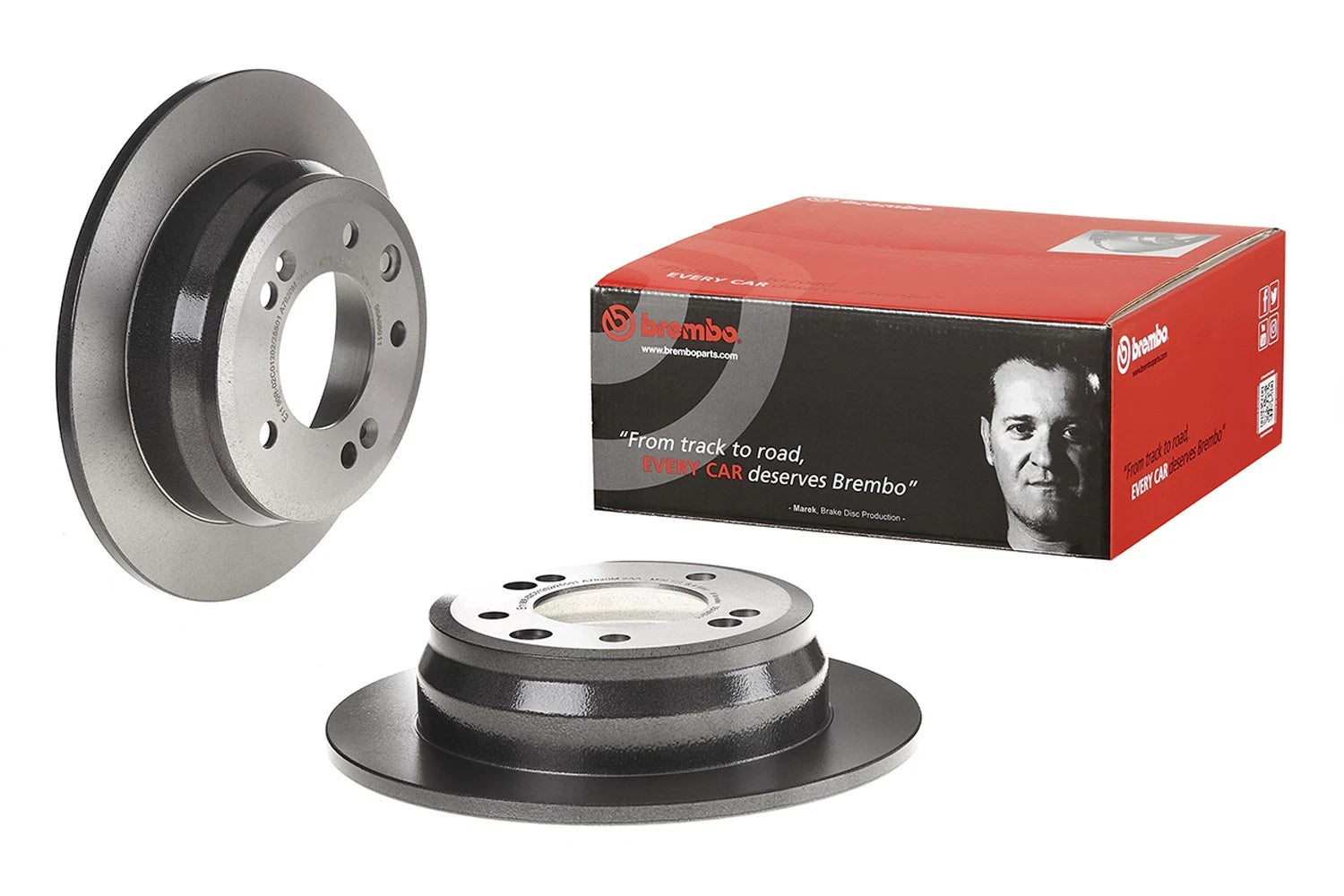 Set of 2 Brake Disc Rotors for Kia Hyundai FWD (Solid 262 Coated)