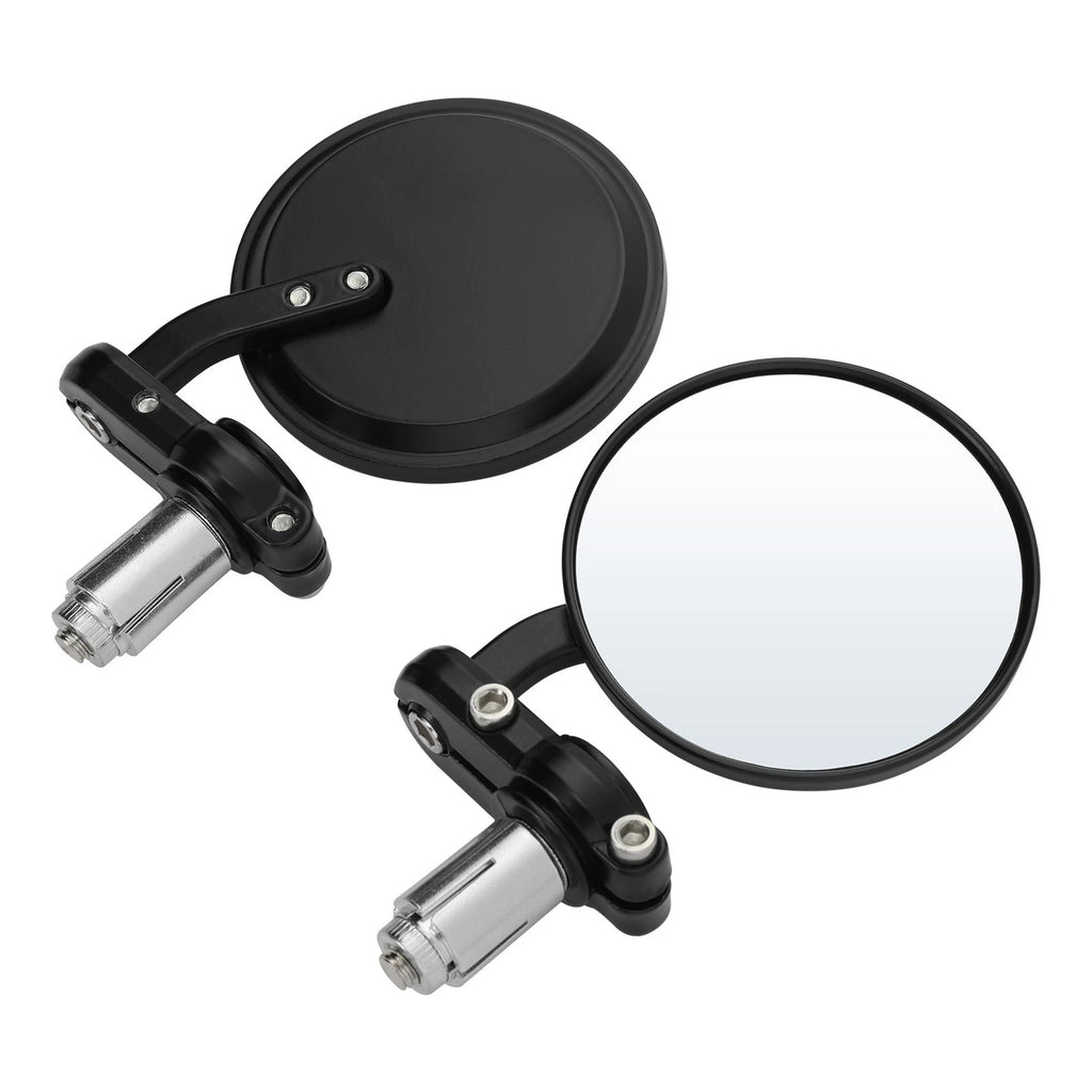 3" Round Handle Bar End Rearview Mirrors for Honda Harley (Fitment Specific)