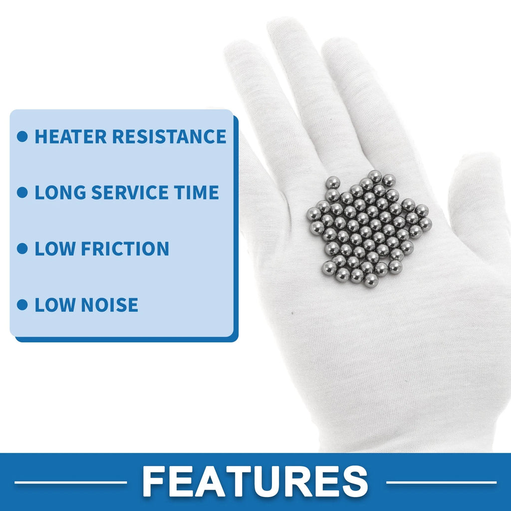 100 Pcs 6.4mm Precision Ball Bearings for Various Applications