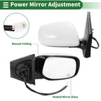 Right Side Door Mirror for Toyota Corolla (2009–2013) Manual Folding White