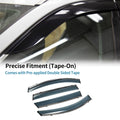 Set of 4 Window Deflectors for Ford Edge (2015–2024) Side Vent Visors Black