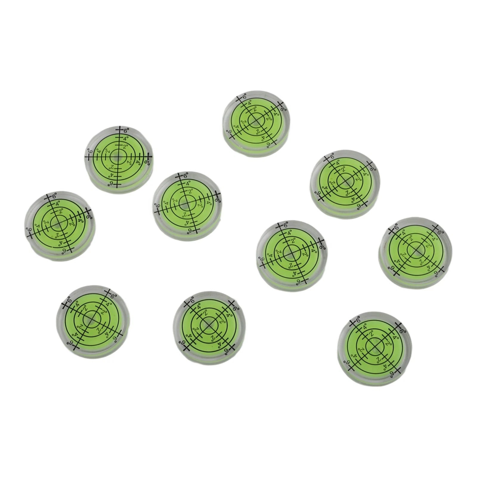 10pcs 32x7mm Acrylic Bubble Levels for Spirit Level Measurement