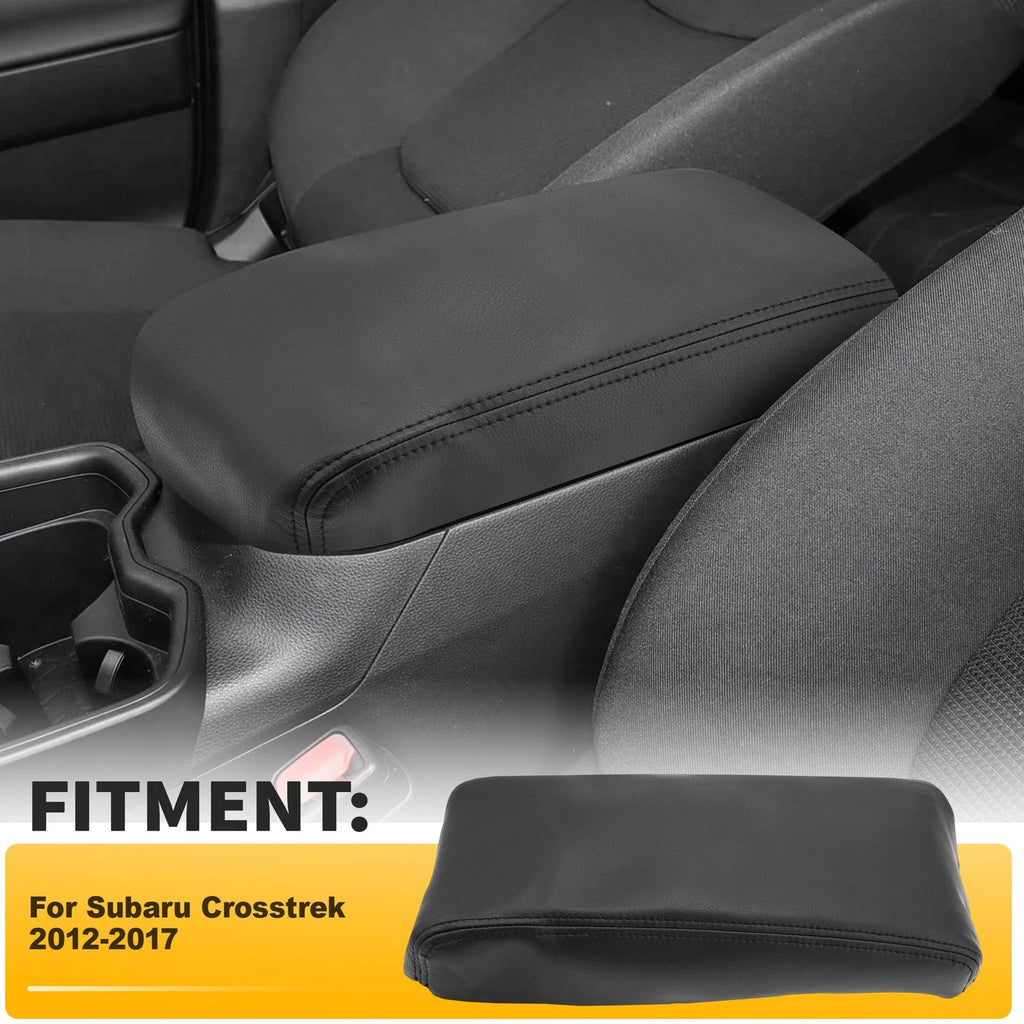 Leather Center Console Lid Armrest Cover for Subaru Crosstrek (2012–2017)
