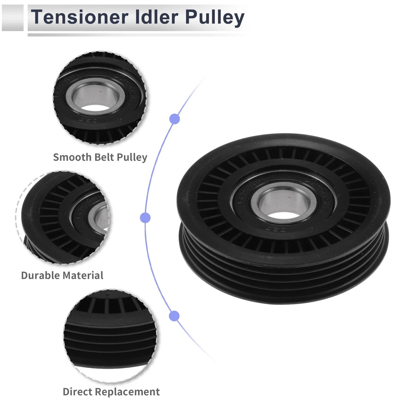 Drive Belt Idler Pulley Serpentine for Acura Integra (1997–2001) 73131AC010