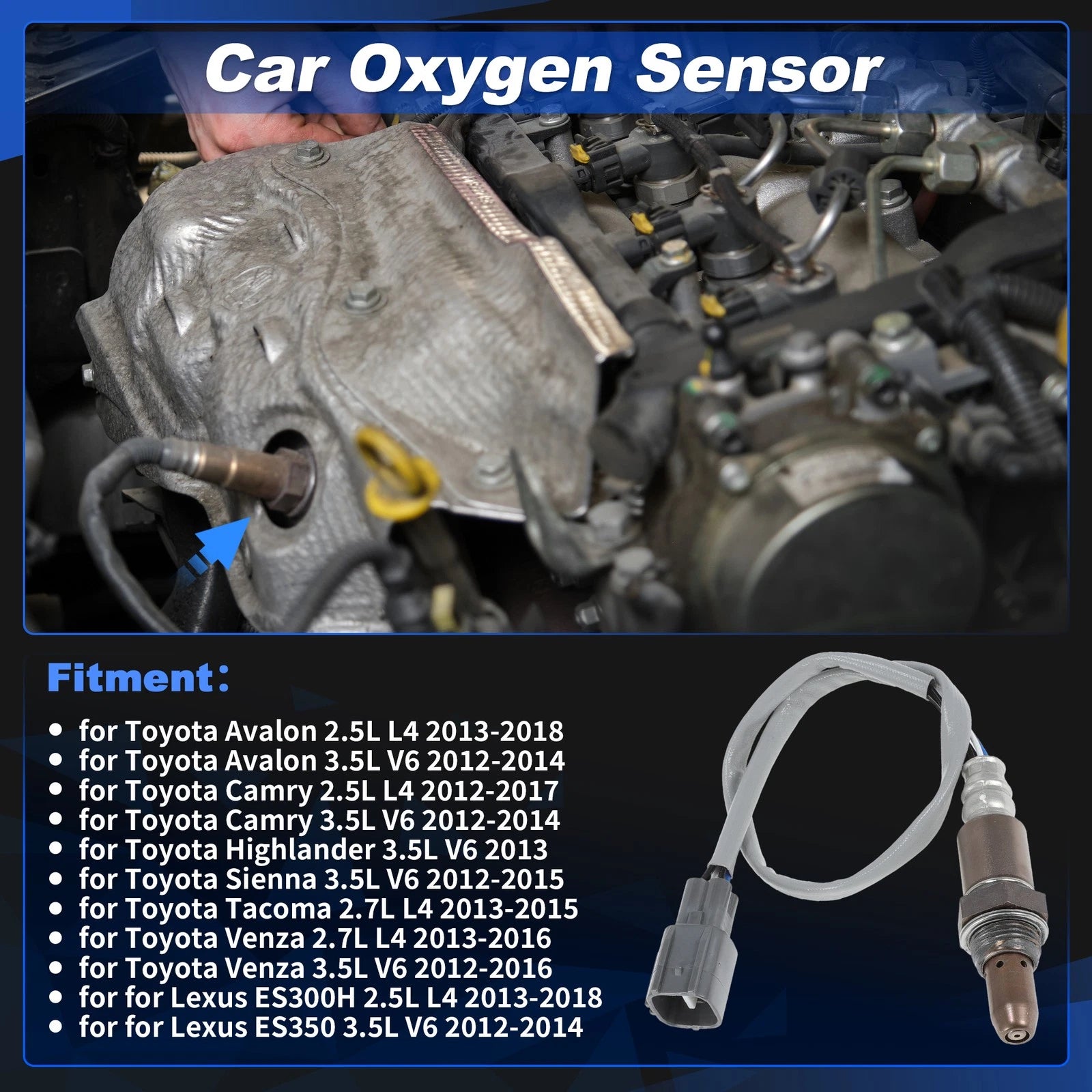 Upstream Oxygen Sensor for Toyota Tacoma 2.7L L4 (2013–2015) 2349128