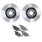 Front Rotors & Akebono EURO Ceramic Brake Pads Kit for Audi TT Quattro (1998–2006)
