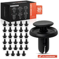 30Pcs 6mm Black Nylon Push Type Retainer Clips for Mitsubishi Subaru 