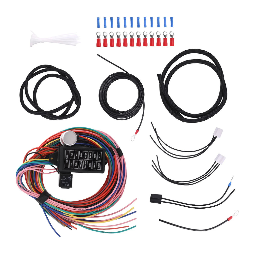 14 Circuit Wiring Harness Kit for Street Rod for 12V (Universal, 1965–1969)