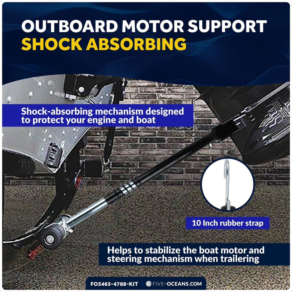 Adjustable Transom Saver for Outboard Up to 200 HP (4" Roller)