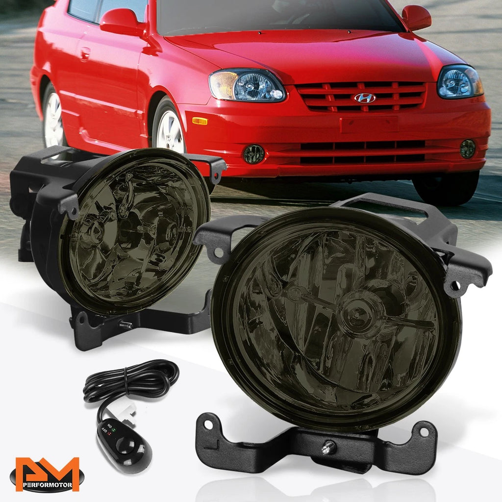 Fog Lights for Hyundai Accent (2003–2006) - Smoked Lens, Includes Switch