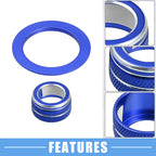 2X Media Volume Switch Knob Engine Start Cover for Honda Civic (2022–2023) Blue