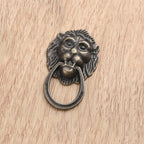 5Pcs Vintage Lion Head Door Pull Handle Knob Zinc Alloy for Cabinets