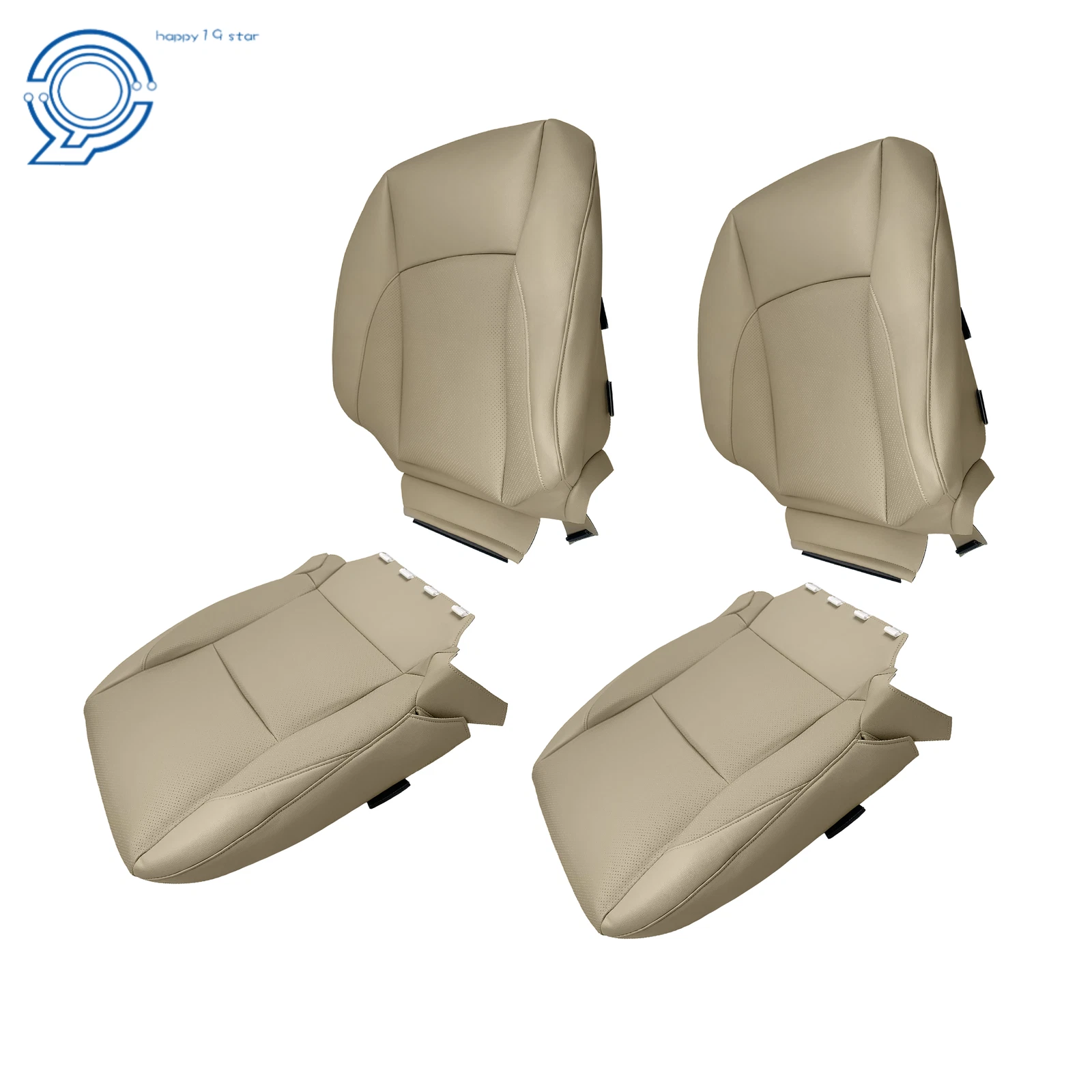 Set of 2 Leather Seat Covers for Lexus ES350 (2007–2012) Beige