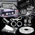 Rhinestone Universal Car Interior Decor Set for Women Girls (—)
