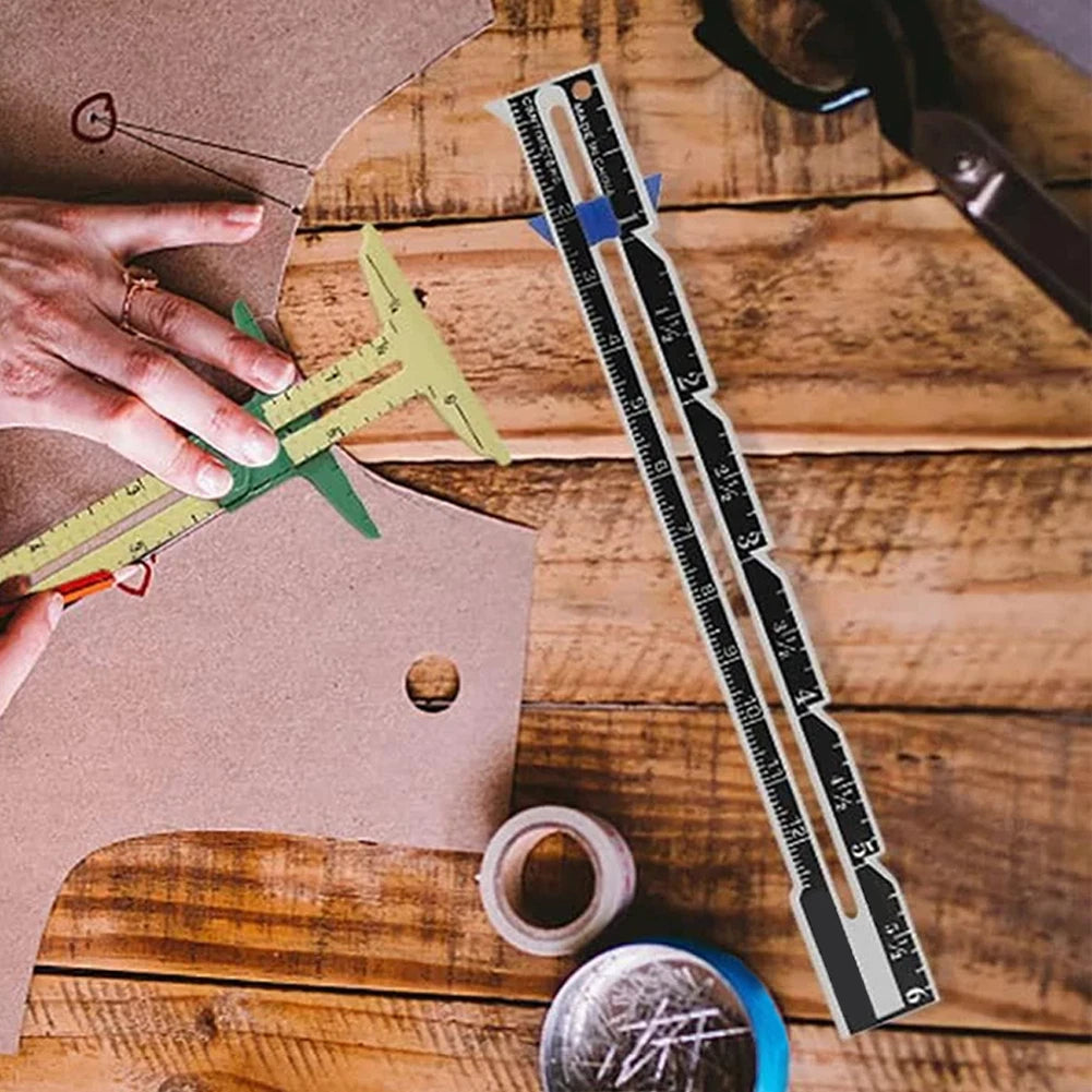 3-Piece Sewing Tool Set with Sliding Gauge for Accurate Measurements